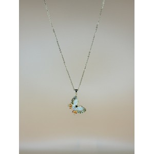 COLLIER PAPILLON EN PIERRES COLOREES